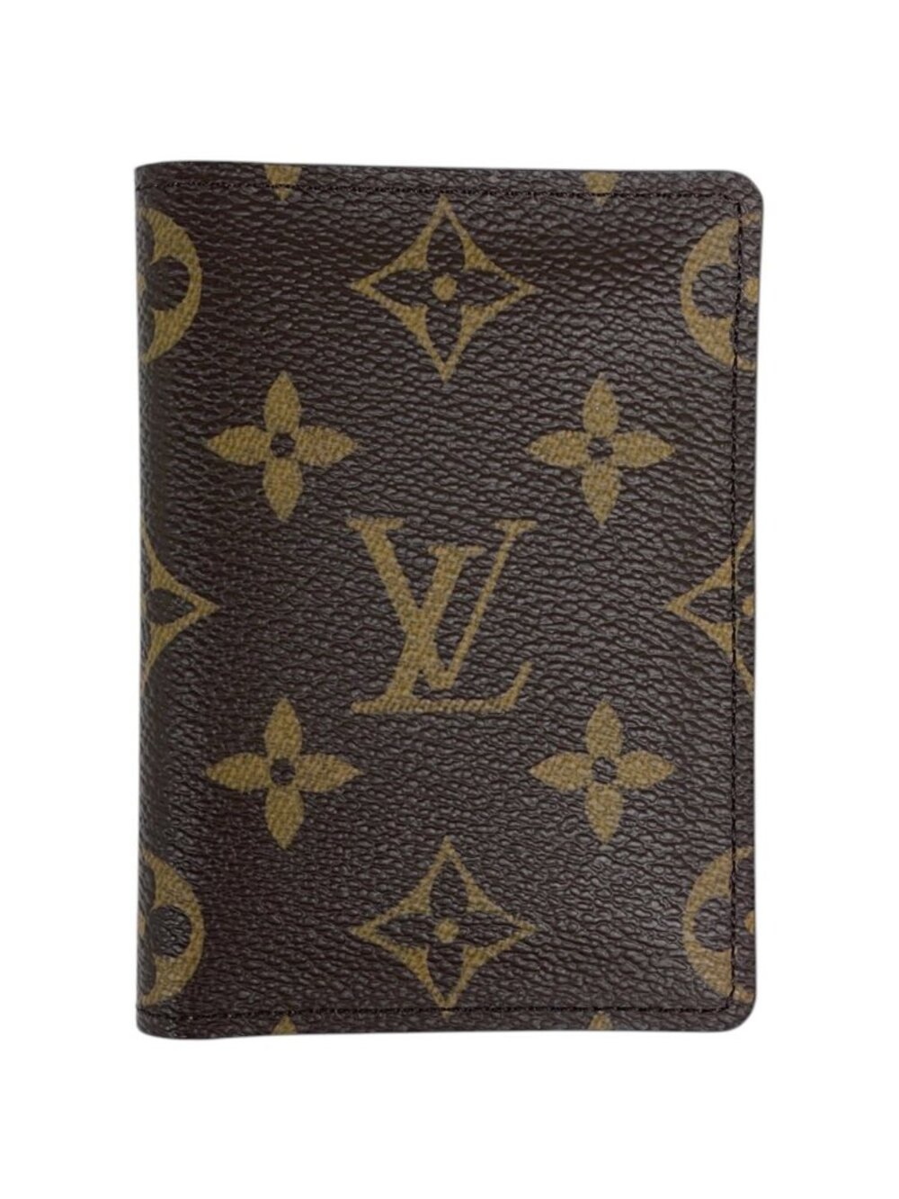 Louis Vuitton Card Case Pass Vertical Monogram Brown